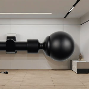 Modern Metal <b>Curtain</b> Rod with Finials for Window Treatment - Product Image 2