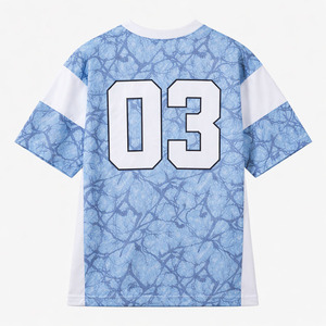 Maillot de football américain pour homme, camouflage Real Tree bleu clair, surdimensionné, 100 % polyester - Product Image 5