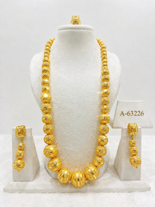 Ensemble collier et boucles d'oreilles tendance pour femmes MOLL JEWELLERS en alliage plaqué argent et zircon, bijoux ethniques géométriques de mariée A-63222 - Product Image 3