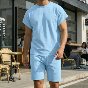 Offre Spéciale – Ensemble de Survêtement Léger Uni pour Homme – T-shirts Décontractés pour Jeunes et Adultes – Vente en Gros – Nouveaux Ensembles d'Été Tendance pour Hommes - Product Image 4