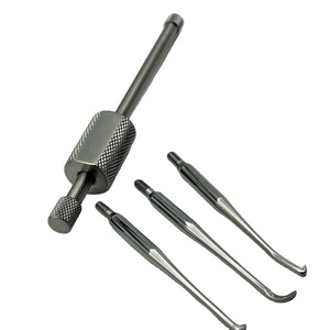 Extracteur de couronnes dentaires professionnel en acier inoxydable allemand, haute demande, manuel, 3 embouts, pour bridges, poignée ergonomique, argenté, certifié CE - Product Image 6
