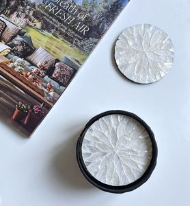 Juego de Posavasos de Concha de Perla de Alta Calidad, Hechos a Mano, Mosaico, Portavasos de Lujo para Restaurante, Vajilla para Mesa de Comedor - Product Image 4