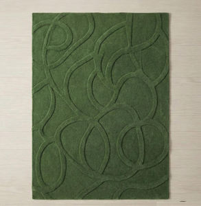 Alfombra Moderna de Lana Tejida a Mano en Color Gris Ceniza, Blanco Hueso, Rojo Marrón y Toffee, Personalizable para Sala de Estar - Product Image 6