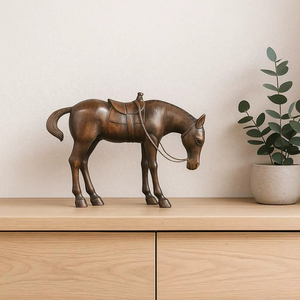 Centre de table en bois de luxe en forme de cheval, objet décoratif pour la décoration intérieure et la mise en scène des tables de mariage - Product Image 1