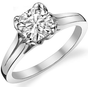 Bague Solitaire Moissanite Certifiée Coupe Coussin 7MM en Argent Sterling 925 Plaqué Or Blanc Luxe Classique pour Fiançailles et Mariage - Product Image 3