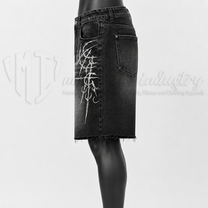 Pantalones Cortos Ecológicos de Alta Calidad para Hombre, Negros, Personalizados, con Dobladillo sin Rematar, Venta al Por Mayor - Product Image 5