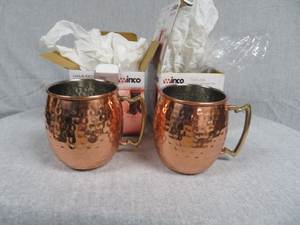 Copper Moscow mule mug set island sunrise beverage <b>cups</b> <b>reusable</b> handmade serving mugs premium finish - Product Image 6