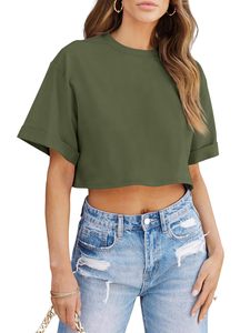 Crop top sans couture pour femme, protection solaire, évacuation de l'humidité, matière coton et polyester, respirant, écologique - Product Image 6
