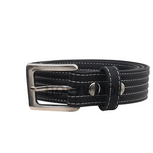 Cinturón de Cuero Genuino Negro para Hombre, Diseño Personalizado, Venta al Por Mayor - Product Image 1
