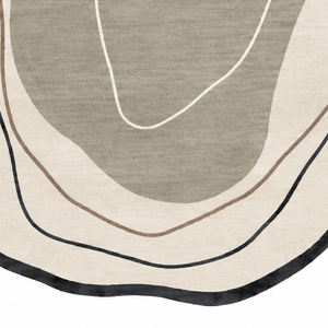 Tapis en laine tufté à la main Topos, géométrique contemporain, fait main, texturé, tapis de sol en laine de qualité supérieure, fabricant Inde - Product Image 2