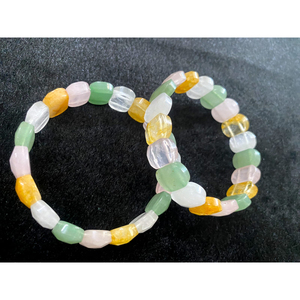 Natural Gemstone Oval Cut Faceted Dhanyog Bead <b>Bracelet</b> Gorgeous Semi-Precious Stone Crafts Natural Stone <b>Bracelets</b> - Product Image 2