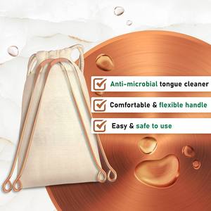Limpiador de Lengua de Cobre Puro Premium con Bolsa de Viaje de Algodón |   Herramienta Ayurvédica para el Cuidado Bucal |   Fabricante de Marca Privada - Product Image 5