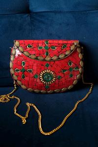 Nuevo bolso mosaico indio hecho a mano, bolso de mano metálico para mujer, cartera tipo clutch para fiestas nocturnas a precio de mayorista. - Product Image 5