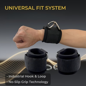 PROFIT SPORT Sangles de soutien pour poignets en néoprène avec anneaux en D, fermeture auto-agrippante réglable, antidérapantes pour la musculation et l'entraînement en salle de sport, unisexe - Product Image 4