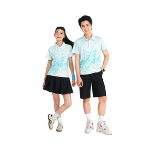 Maillots de sport unisexes à manches courtes en polyester imprimé, col personnalisable, impression numérique avec numéros d'équipe, uniforme - Product Image 1