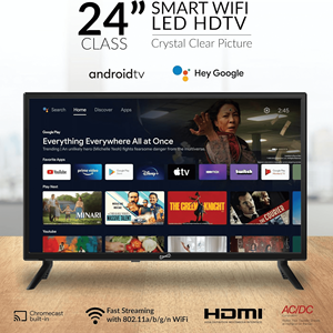 Smart TV DLED da 24 Pollici con Assistente Google, Compatibile con Sistemi ACDC, ATSC e NTSC, Set-Top Box - Product Image 6