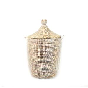 Panier en jonc de mer avec couvercle conique, panier de rangement fait main, vente en gros, écologique, fabriqué au Vietnam - Product Image 4