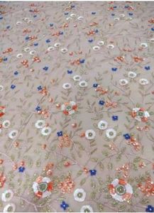 Tissu en maille brodé de paillettes de qualité supérieure pour la décoration de vêtements de soirée - Product Image 3