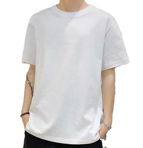 เสื้อยืดคอกลมทรงหลวมสไตล์ลำลองสำหรับฤดูร้อน ผลิตในบังคลาเทศและจีน ราคาโรงงาน รับปักโลโก้ตามสั่ง ผลิตแบบ OEM ใช้เป็นเสื้อตัวในได้หลากหลาย - Product Image 2