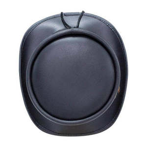 Leather Fashion Top Hat with <b>Feather</b> <b>Black</b> Formal Unisex Adult Adjustable 56-58CM - Product Image 4
