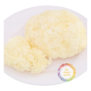 Organic 100% Fungus Dried White Fungus (Tremella Fuciformis) Whole Raw Snow Fungus 99 Gold Data Brand for Soups & <b>Desserts</b> - Product Image 1