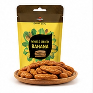 Prix de gros, best-seller, qualité supérieure, usine du Vietnam, bananes séchées savoureuses et moelleuses, emballées en sachet de 200g - Product Image 1