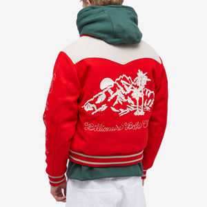 Veste de baseball noire personnalisée pour homme avec impression du nom et du numéro de l'équipe, col rabattable, matière polyester, tenue décontractée d'automne - Product Image 2