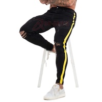 Jeans Skinny Homme Coupe Slim Déchirés en Denim Extensible Grande Taille Hip Hop Streetwear Bleu Effet Usé Taille Élastique Rivets Imperméables