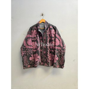 Blouson Women's <b>Velvet</b> <b>Jacket</b> Floral Embroidered <b>Jacket</b> Coat Handmade Short Full Sleeve <b>Jacket</b> - Product Image 1