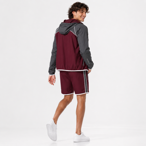 Conjunto de Chaqueta y Pantalones Cortos Deportivos para Hombre, Diseño ODM, Ligero, de Nailon Técnico, con Logotipo Personalizado - Product Image 3
