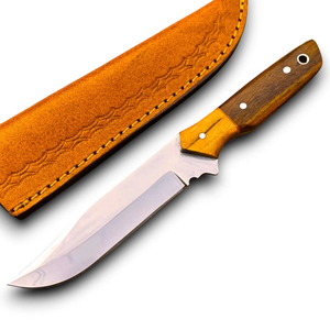High Quality Stainless Steel Drop Point Hunting & Camping <b>Knife</b> with Wood Handle Razor <b>Sharp</b> Sheath DIY Grade Wholesale OEM/ODM - Product Image 1