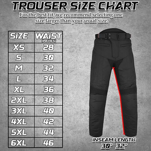 Pantalon de moto pour homme Samroz Sports, imperméable, blindé, en textile Cordura, avec protections amovibles pour la moto - Product Image 3