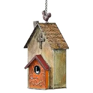 Church Bird House Cardinal Bluebird Bird House Manufactory Direct Metal Hanging Birdhouses Hut Outdoor Wild Birds Finch