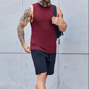 เสื้อกล้ามออกกำลังกายผู้ชายคุณภาพสูง OEM ตัดเย็บอย่างดี น้ำหนักเบา ระบายอากาศได้ดี เสื้อกล้ามแบบสตริงเกอร์สั่งทำพิเศษสำหรับวิ่งและฟิตเนส เสื้อกล้ามสุดเท่ - Product Image 1