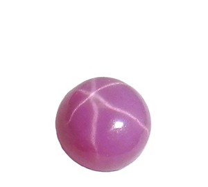 Rubí Estrella Redondo de 4x4 mm, 1 Quilate, Creado en Laboratorio, Cabujón Pulido con Efecto de Estrella de 6 Puntas para Joyería - Product Image 3