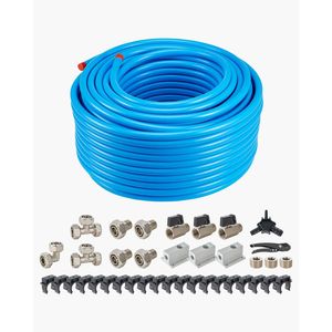 Kit Linea per Compressore d'Aria in HDPE e Alluminio 300FT X 3/4'', Resistente alla Pressione, Antiperdita, Facile da Installare, Sistema Pneumatico Compresso - Product Image 1