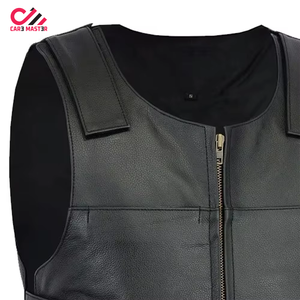 Top Premium Quality Custom Made Blank Customized Leather <b>Vest</b> Vintage Colorful Leather Hot Sale Custom Made Leather <b>Vest</b> Men - Product Image 3