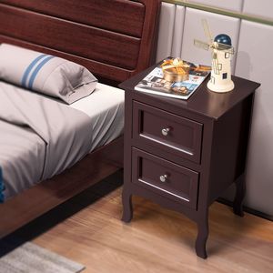 Comodini moderni in legno massello stile country (2 pezzi) per appartamento/camera da letto - Product Image 3