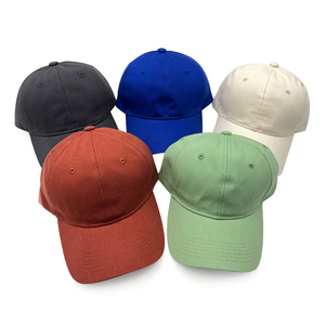 Cotton Solid 6 Panel Dad <b>Hats</b> Unstructured Baseball Caps Custom Patch Embroidered Printing Logo for Men and <b>Women</b> - Product Image 1