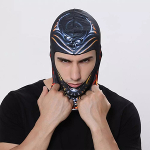 Pasamontañas de Invierno para Hombre con Diseño Personalizado Impreso Digitalmente, Patrón de Llamas, Poliéster, para Motociclismo - Product Image 6