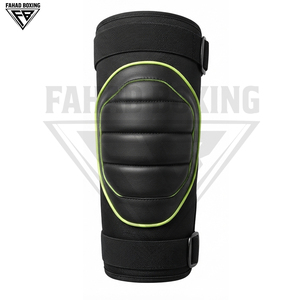 Protections de genoux rembourrées durables avec design en maille respirante et en cuir, soutien ergonomique et flexible pour les genoux, idéal pour le MMA, le Muay Thai - Product Image 4