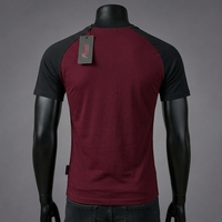 T-shirt de sport pour homme 100% coton tricoté, tissu léger haute performance, évacuation de l'humidité, séchage rapide, respirant, coupe classique, entraînement