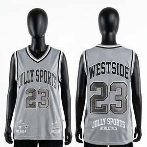 Camiseta de Baloncesto para Mujer, Transpirable, de Malla de Poliéster GSM, Gris, Negro, Blanco, Personalizada por Sublimación, Uniforme de Equipo - Product Image 1