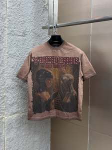 Camiseta Casual de Manga Corta para Hombre YUEDOING, Cuello Redondo, Estilo Urbano, Estampado Fotográfico, Tejido de Algodón, Diseño con Logotipo Frontal - Product Image 4