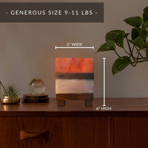 Lámpara de Sal del Himalaya con Forma de Cubo, Estilo Elegante, Cristal de Roca, para el Hogar - Product Image 4