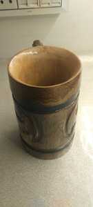Classical Vintage Wine Mug with Handle Wood <b>Work</b> Handicraft Natural Wood Beer Tea Coffee <b>Cup</b> Mug From India <b>for</b> Party - Product Image 6