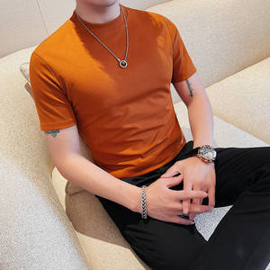 เสื้อยืดคอกลมผ้าฝ้ายทรงเข้ารูปสำหรับผู้ชาย ขายส่งคุณภาพสูงราคาถูก เสื้อยืดสตรีทแวร์ผู้ชาย MOQ ต่ำ - Product Image 3
