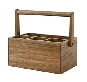 High on Demand Tough Quality Cutlery Holder in Acacia Wood Premium Quality Customized Finished Used for Homes and Hotels caddy - Product Image 5
