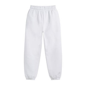 Pantalon de survêtement en coton blanc pour homme, taille élastique, décontracté, respirant, mi-lourd, tricoté, pour l'automne - Product Image 4