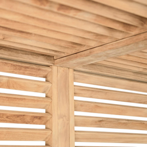 Tumbona con dosel de madera de teca con diseño minimalista para decoración de muebles del hogar - Product Image 6